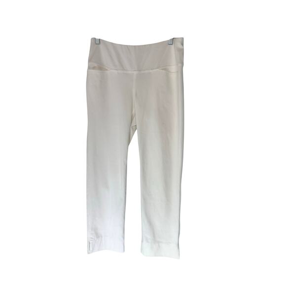 J. Jill Wearever Collection Pants White Pull On Stretch Basic Ankle Small Pet - Picture 1 of 12